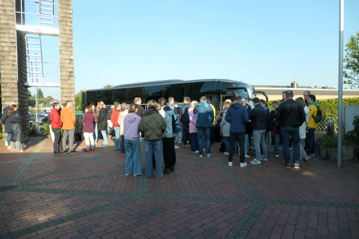 Einsteigen in den Bus