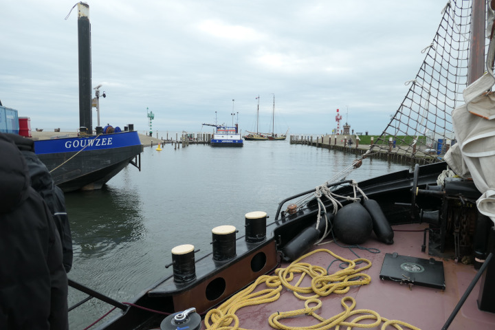 Baustelle an der Hafenausfahrt